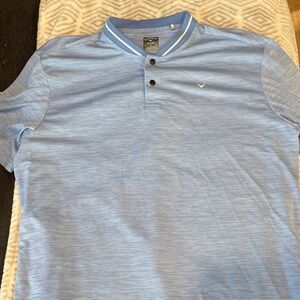 Callaway Light Blue Polo Shirt with White Accents